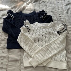 GAP Navy & White Knit Sweater